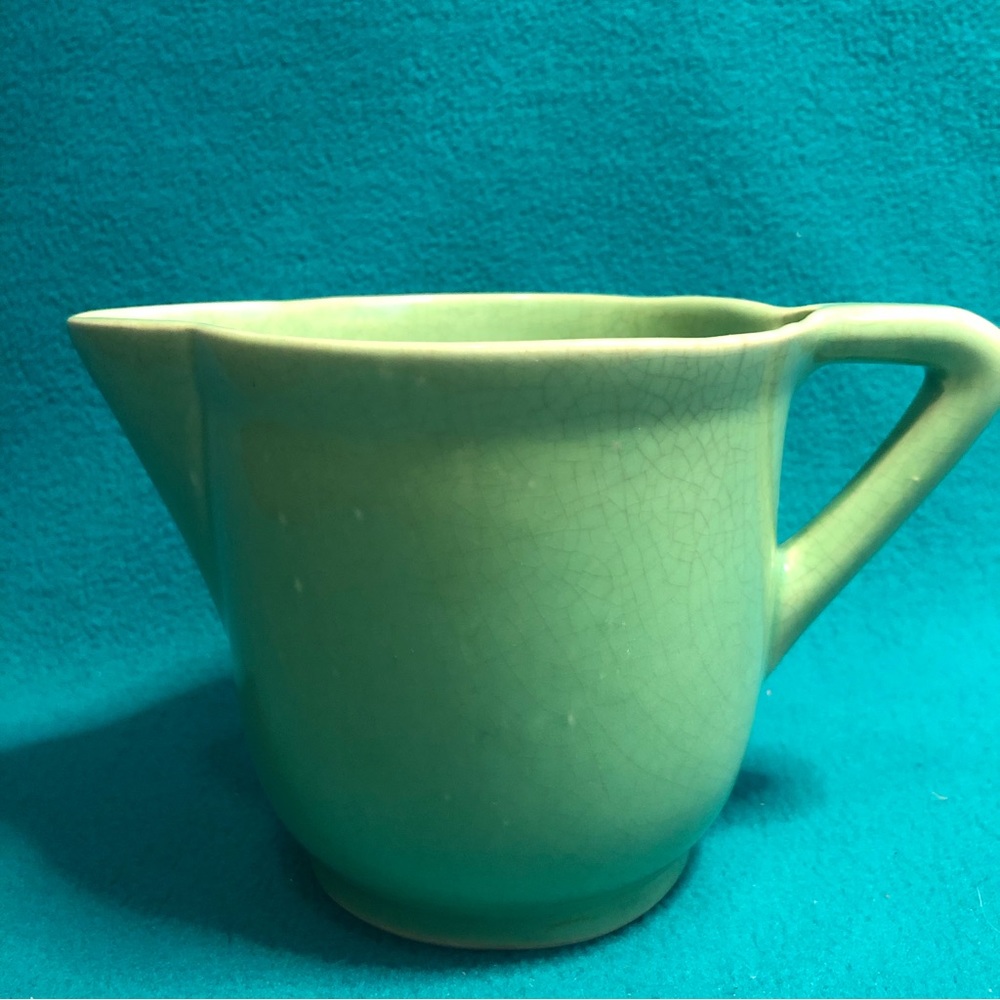 USA Pottery Vintage Celadon Green Pitcher/Vase